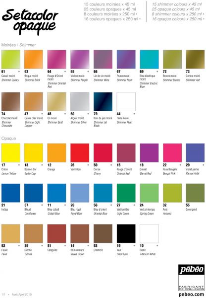 Pintura para textil claros - 250 ml (15 Colores)